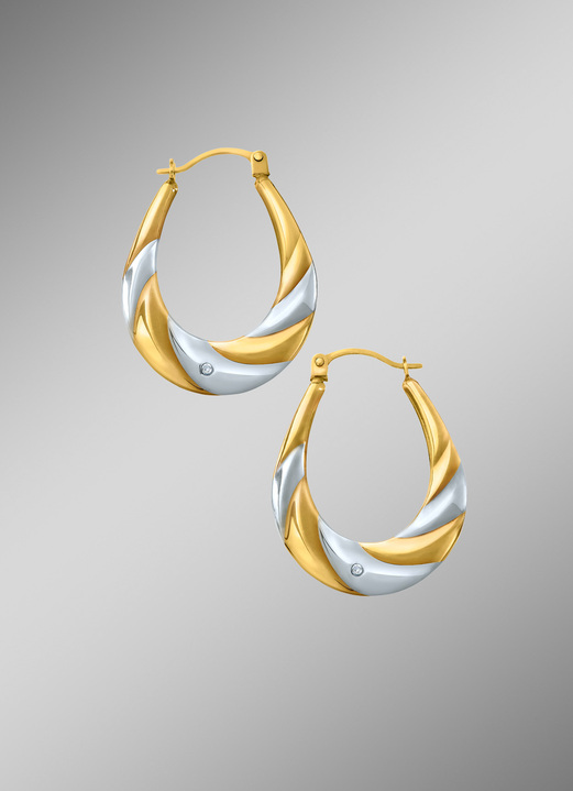 Ohrschmuck - Creolen in Bicolor, in Farbe  Ansicht 1
