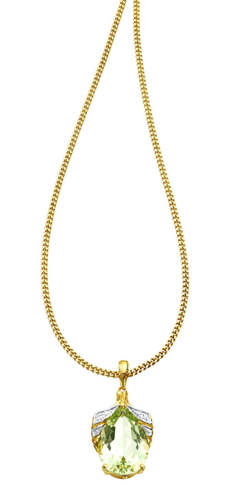 Anhänger - Anhänger mit grünem Amethyst, in Farbe  Ansicht 2