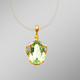 Anhänger - Anhänger mit grünem Amethyst, in Farbe  – Ansicht 1