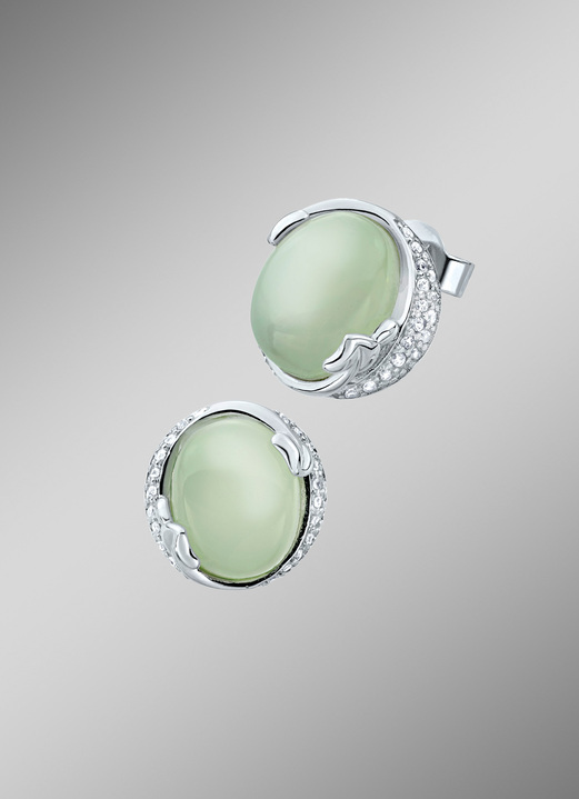 Ohrschmuck - Ohrstecker mit Jade, in Farbe  Ansicht 1