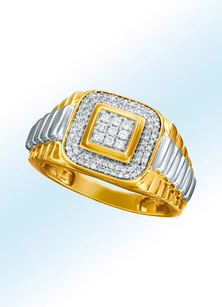 Herrenring mit Diamanten