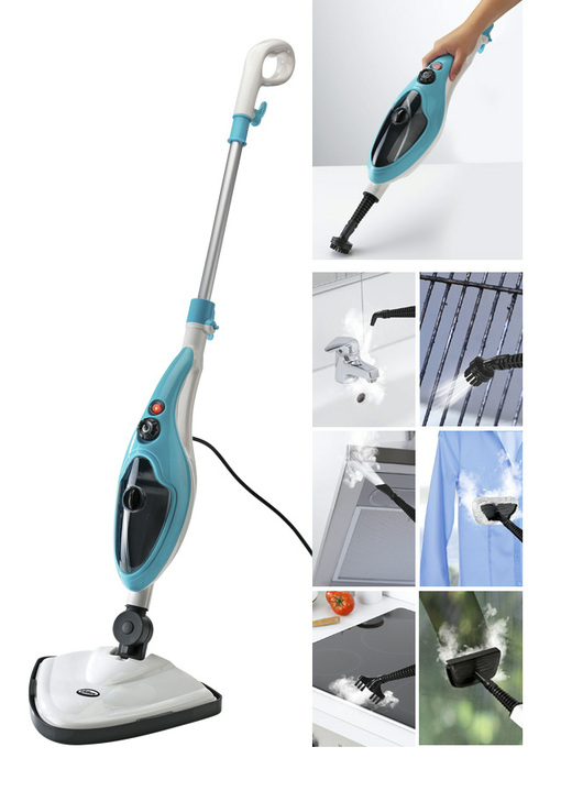 Reinigungsgeräte - Aqua Laser Dampfreiniger für eine gründliche Reinigung und Desinfektion, in Farbe WEIß-BLAU Ansicht 1