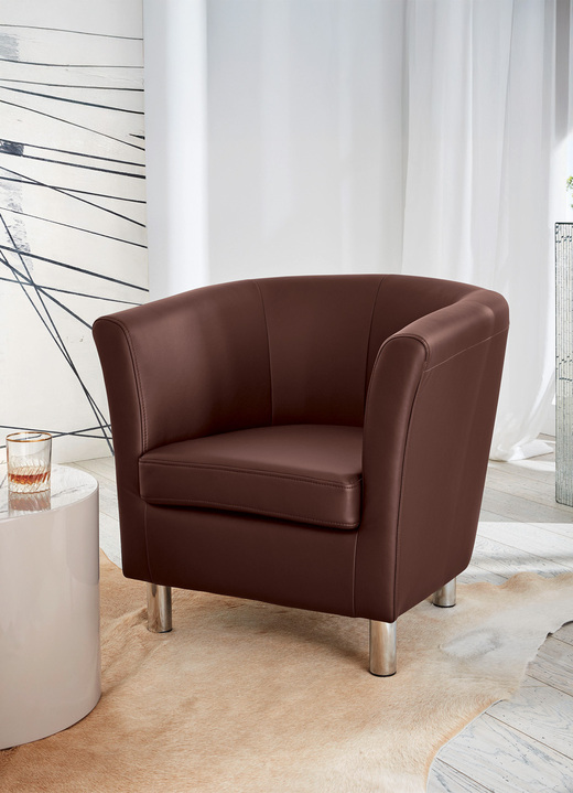 Sessel - Edler Sessel auf stabilem Holzgrundgestell, in Farbe SCHWARZ Ansicht 4