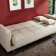 Schlafsofas - Klick-Klack-Sofa mit Dekokissen, in Farbe BLAU – Farbe BEIGE – Ansicht 2