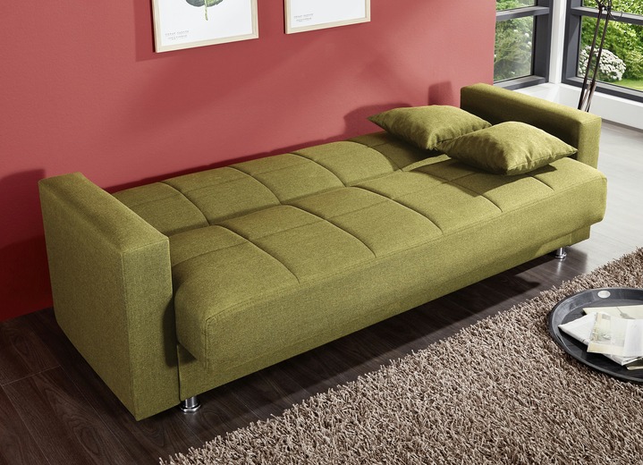 Schlafsofas - Klick-Klack-Sofa mit Dekokissen, in Farbe ROT Ansicht 4