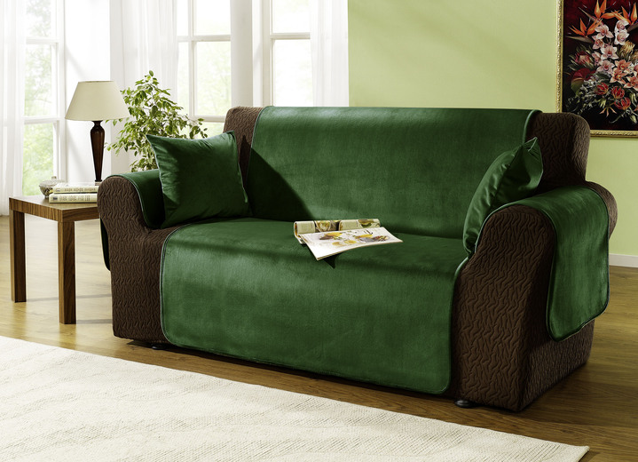 Sessel- & Sofaüberwürfe - Edel und angenehm: Rutschfeste Wohnaccessoires für Sie! Ansicht 18 Sessel- & Sofaüberwürfe - Edel und angenehm: Rutschfeste Wohnaccessoires für Sie!, in Größe 101 (Sesselschoner 50x150 cm) bis 905 (2 Kissenbezüge, je 40x 40 cm), in Farbe BRAUN Ansicht 18