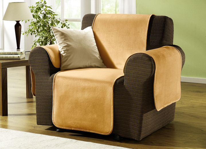 Sessel- & Sofaüberwürfe - Edel und angenehm: Rutschfeste Wohnaccessoires für Sie! Ansicht 11 Sessel- & Sofaüberwürfe - Edel und angenehm: Rutschfeste Wohnaccessoires für Sie!, in Größe 101 (Sesselschoner 50x150 cm) bis 905 (2 Kissenbezüge, je 40x 40 cm), in Farbe BRAUN Ansicht 11