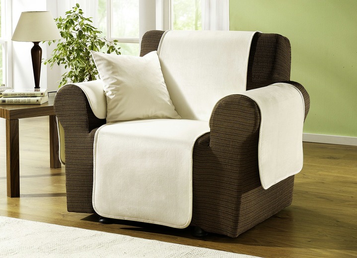 Sessel- & Sofaüberwürfe - Edel und angenehm: Rutschfeste Wohnaccessoires für Sie! Ansicht 8 Sessel- & Sofaüberwürfe - Edel und angenehm: Rutschfeste Wohnaccessoires für Sie!, in Größe 101 (Sesselschoner 50x150 cm) bis 905 (2 Kissenbezüge, je 40x 40 cm), in Farbe BRAUN Ansicht 8