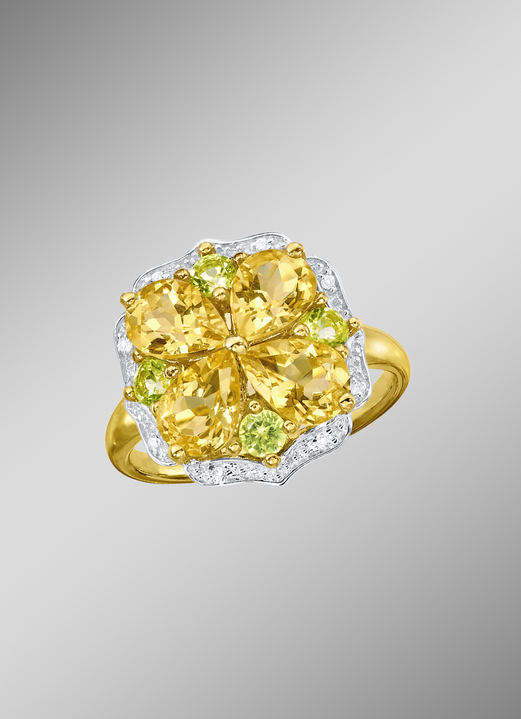 Ringe - Damenring im Blumen-Design, in Größe 160 bis 220, in Farbe  Ansicht 1