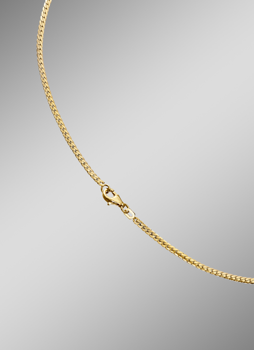 Damen-Goldschmuck - Attraktive Panzerkette mit Karabinerverschluss, in Farbe