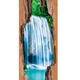 Landschaft - 3D-Tür-Sticker Wasserfälle, in Farbe BLAU – Farbe BLAU – Ansicht 2