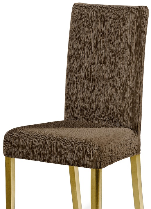 Sessel- & Sofaüberwürfe - Stuhlbezüge in beliebter Stretch-Qualität, in Größe 106 (Stuhlbezug) bis 112 (Stuhlbezug, 2er-Set), in Farbe BRAUN Ansicht 1