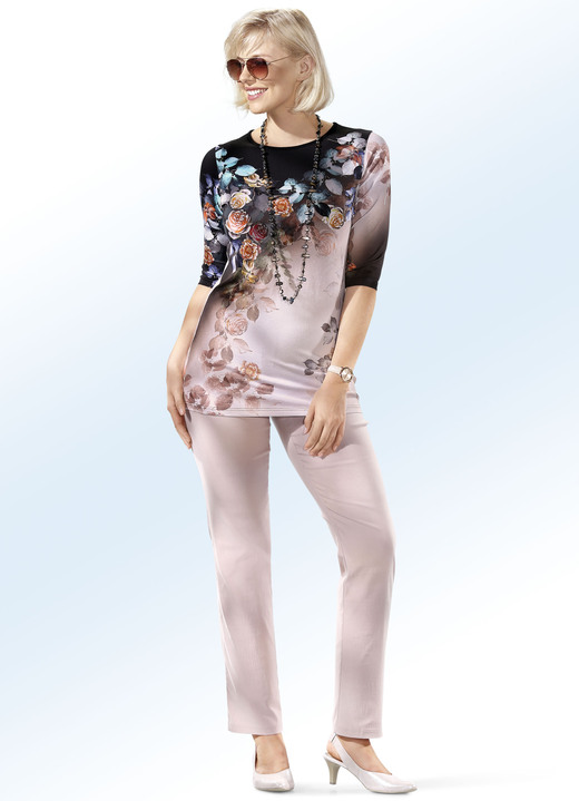 34-Arm - Shirt mit farbbrillantem Inkjet-Druck, in Größe 040 bis 060, in Farbe SCHWARZ-BUNT Ansicht 2