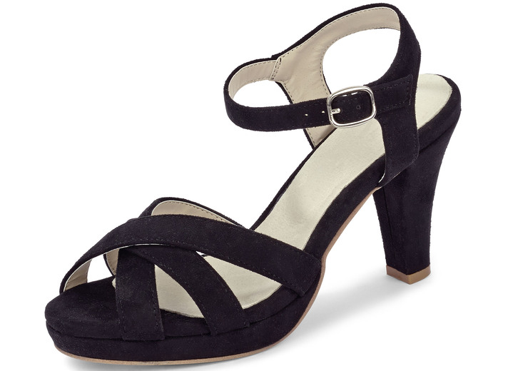 Sandaletten & Pantoletten - Andrea Conti Riemchen-Sandalette mit verdecktem Gummizug, in Größe 035 bis 041, in Farbe WEISS Ansicht 7