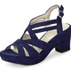Sandaletten & Pantoletten - Andrea Conti, modische Damen-Sandaletten, mit verstellbarem Fersenriemchen, in Größe 035 bis 041, in Farbe MARINE