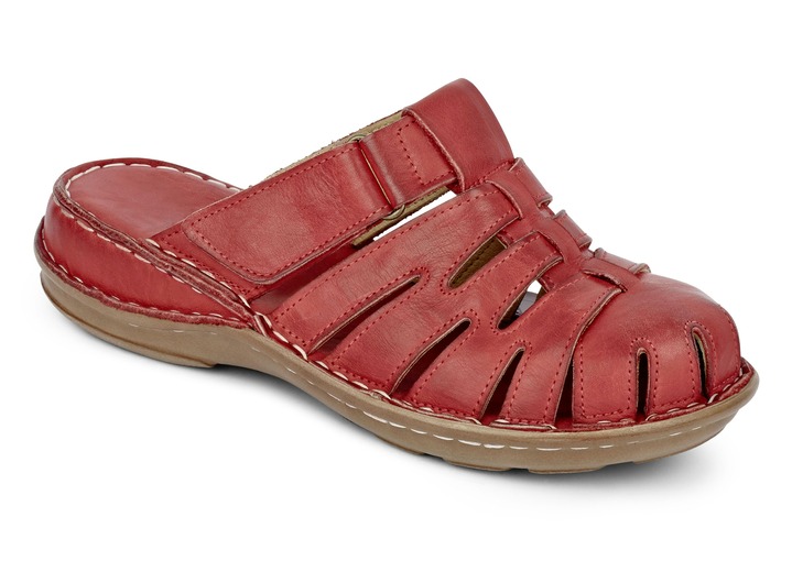Sandaletten & Pantoletten - Gemini Clog in luftiger Gestaltung, in Größe 036 bis 042, in Farbe ROT Ansicht 1