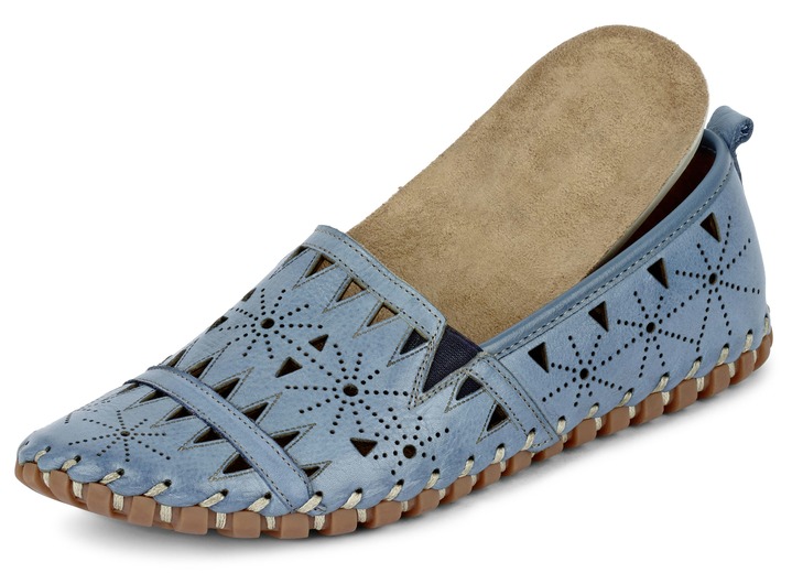 Slipper & Schnürschuhe - Gemini, sommerliche Damen-Slipper, Weite G, mit herausnehmbarem Fußbett Ansicht 5 Slipper & Schnürschuhe - Gemini, sommerliche Damen-Slipper, Weite G, mit herausnehmbarem Fußbett, in Größe 036 bis 042, in Farbe ROT Ansicht 5