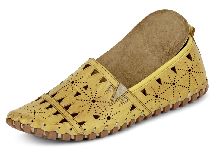 Slipper & Schnürschuhe - Gemini, sommerliche Damen-Slipper, Weite G, mit herausnehmbarem Fußbett Ansicht 3 Slipper & Schnürschuhe - Gemini, sommerliche Damen-Slipper, Weite G, mit herausnehmbarem Fußbett, in Größe 036 bis 042, in Farbe ROT Ansicht 3