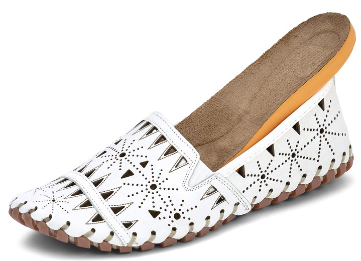 Slipper & Schnürschuhe - Gemini, sommerliche Damen-Slipper, Weite G, mit herausnehmbarem Fußbett Ansicht 13 Slipper & Schnürschuhe - Gemini, sommerliche Damen-Slipper, Weite G, mit herausnehmbarem Fußbett, in Größe 036 bis 042, in Farbe ROT Ansicht 13