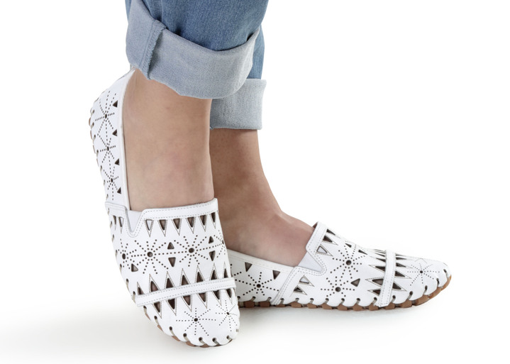 Slipper & Schnürschuhe - Gemini, sommerliche Damen-Slipper, Weite G, mit herausnehmbarem Fußbett Ansicht 14 Slipper & Schnürschuhe - Gemini, sommerliche Damen-Slipper, Weite G, mit herausnehmbarem Fußbett, in Größe 036 bis 042, in Farbe ROT Ansicht 14