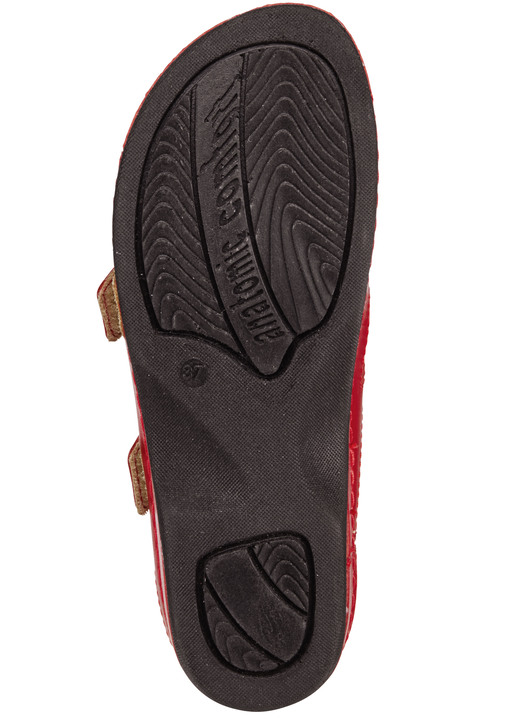 Sandaletten & Pantoletten - ELENA EDEN, bequeme Damen-Pantoletten, Weite G, mit Klettverschluss, in Größe 036 bis 042, in Farbe COGNAC Ansicht 5