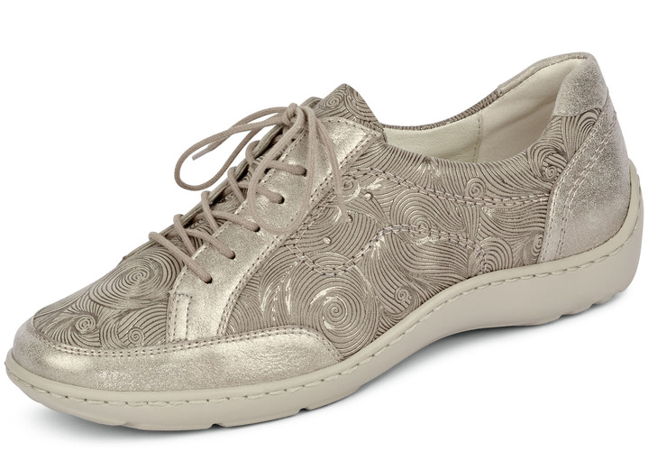 Slipper & Schnürschuhe - Waldläufer, elegante Damen-Schnürschuhe, Weite H, mit herausnehmbarem Fußbett, in Größe 4 bis 8 1/2, in Farbe TAUPE Ansicht 1