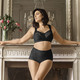 Soft-BH - Miss Mary BH mit elastischen Spitzeneinsätzen – Farbe SCHWARZ – Ansicht 1 Soft-BH - Miss Mary BH mit elastischen Spitzeneinsätzen, in Größe 080 bis 120, in Cup H, in Farbe MARINE – Farbe SCHWARZ – Ansicht 1