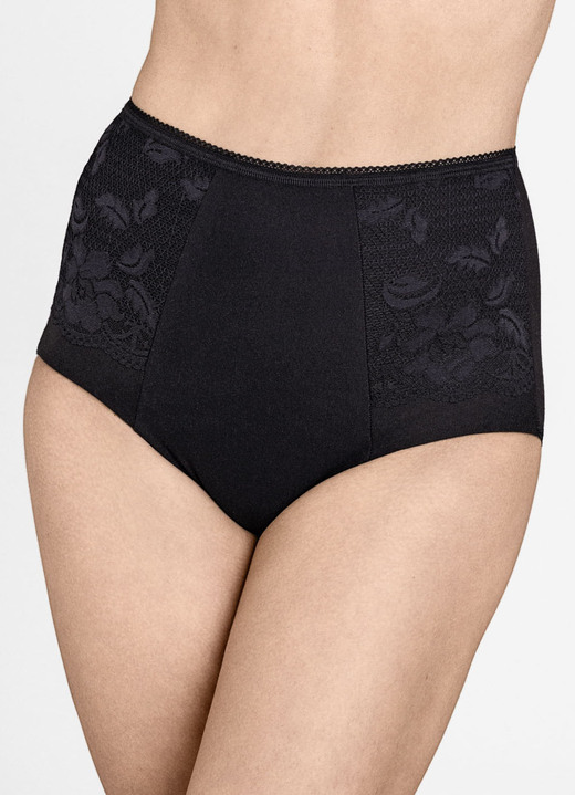 Miederhosen - Miss Mary Miederhose mit Elastikspitze, in Größe 038 bis 054, in Farbe WEISS Ansicht 17