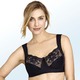 Soft-BH - Miss Mary BH mit elastischen Spitzeneinsätzen – Farbe SCHWARZ – Ansicht 3 Soft-BH - Miss Mary BH mit elastischen Spitzeneinsätzen, in Größe 080 bis 120, in Cup H, in Farbe MARINE – Farbe SCHWARZ – Ansicht 3