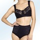 Soft-BH - Miss Mary BH mit elastischen Spitzeneinsätzen – Farbe SCHWARZ – Ansicht 2 Soft-BH - Miss Mary BH mit elastischen Spitzeneinsätzen, in Größe 080 bis 120, in Cup H, in Farbe MARINE – Farbe SCHWARZ – Ansicht 2