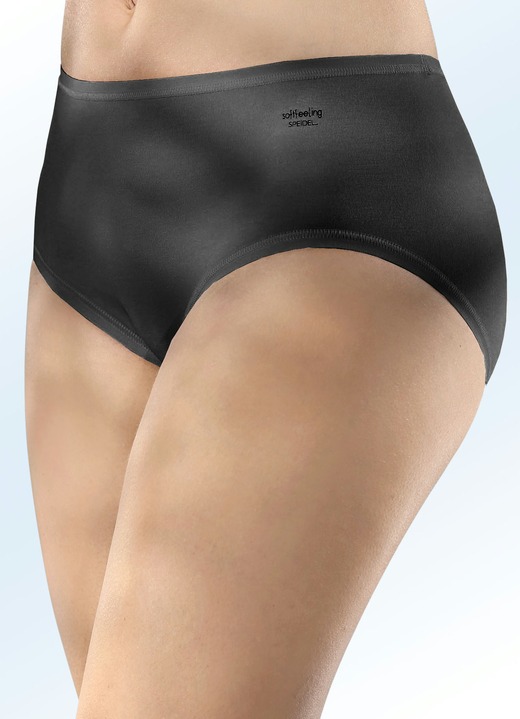 Slips - Speidel Dreierpack Slips mit flachen, elastischen Abschlüssen, in Größe 038 bis 050, in Farbe SCHWARZ Ansicht 2