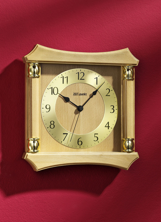 Uhren - Wanduhr aus massivem Holz, in Farbe BUCHE Ansicht 1