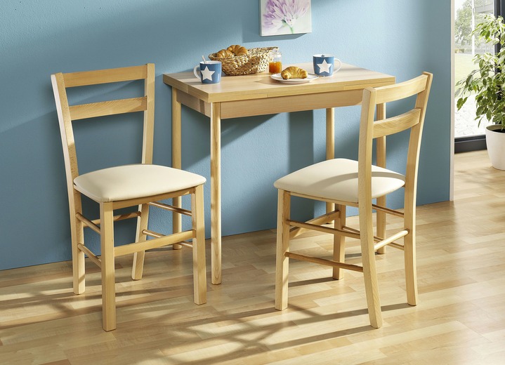 - Esszimmermöbel in verschiedenen Ausführungen, in Farbe NATUR-CREME, in Ausführung Essgruppe, 3-teilig