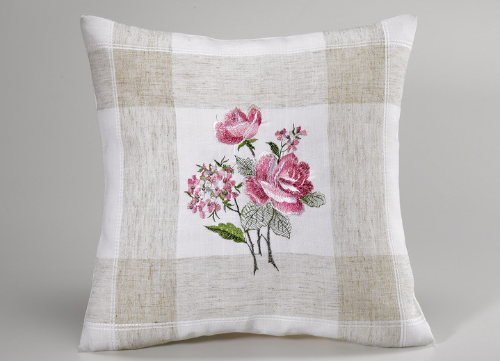 Tischdecken - Tisch- und Raumdekoation mit hinreißendem Rosen-Dessin, in Größe 101 (Deckchen, 35/ 50 cm) bis 404 (Kissenbezug, 40/ 40 cm), in Farbe SEKT-BUNT Ansicht 1