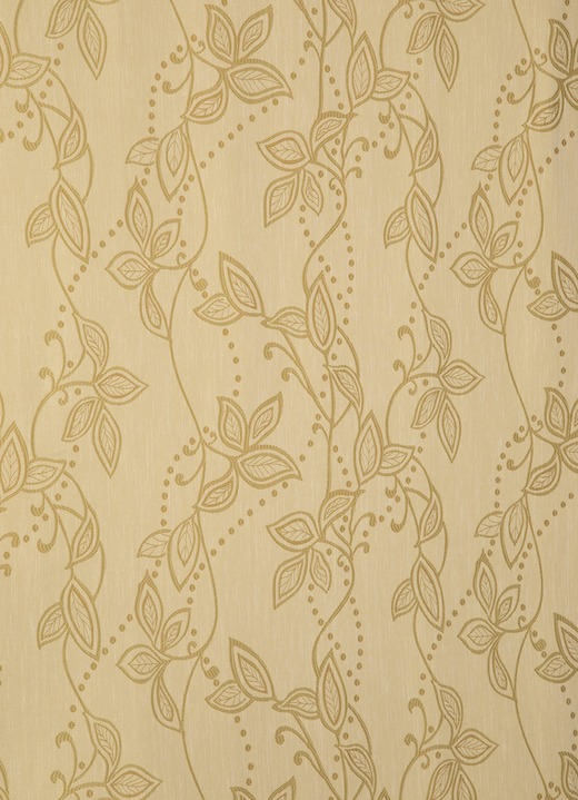 Klassisch - Übergardine mit Blatt-Musterung, in Größe 358 (H145xB140 cm) bis 456 (H245xB140 cm), in Farbe NATUR Ansicht 6