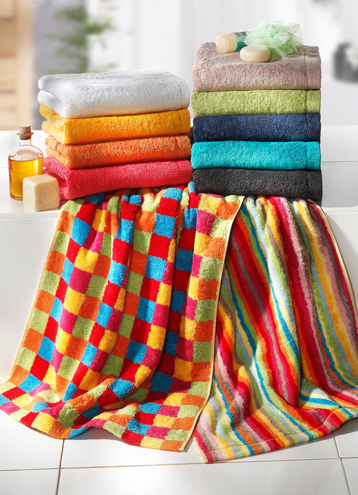 Handtücher - Walkfrottier-Serie aus reiner Baumwolle, in Größe 200 (1 Handtuch, 50/100 cm) bis 204 (1 Duschtuch, 70/140 cm), in Farbe ANTHRAZIT UNI