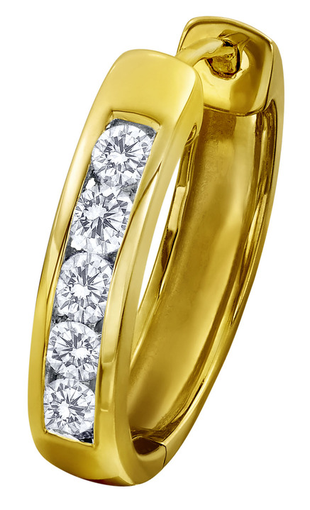 Ohrschmuck - Creolen mit Brillanten, in Farbe  Ansicht 2