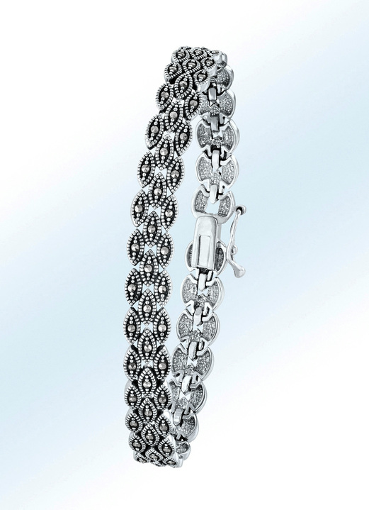Armbänder - Armband mit echt Markasit, im Antik-Finish, in Farbe
