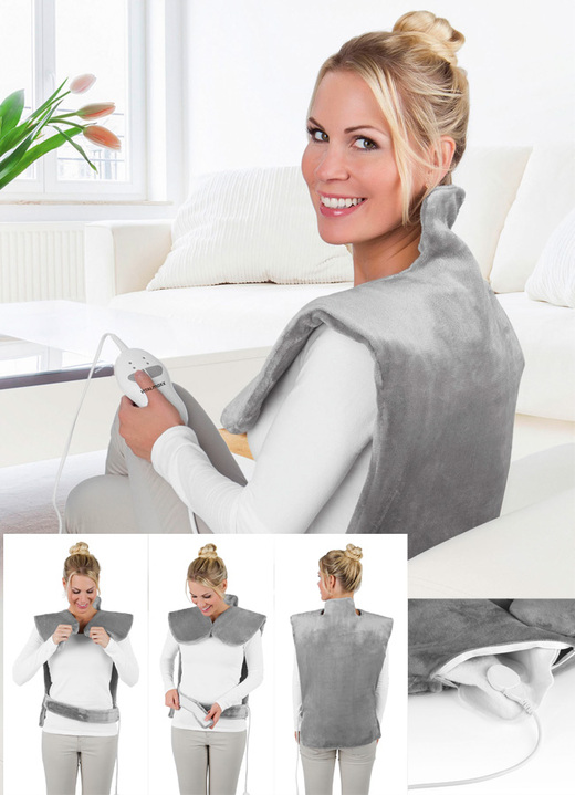 Massage - Vitalmaxx Rücken- und Nacken-Massageheizdecke, in Farbe ANTHRAZIT Ansicht 5