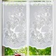 Klassisch - Fenster- und Türbehang mit gebogtem Abschluss – Farbe WEISS Klassisch - Fenster- und Türbehang mit gebogtem Abschluss, in Größe 309 (Fensterbehang, 2er-Set, H 80xB40 cm) bis 349 (Türbehang, H180xB90 cm), in Farbe WEISS