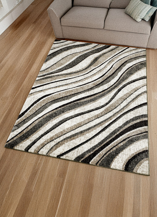 Modern - Raffinierte Brücke und Teppiche, in Größe 111 (Brücke, 60x110 cm) bis 288 (Teppich, 240x340 cm), in Farbe BEIGE-BRAUN