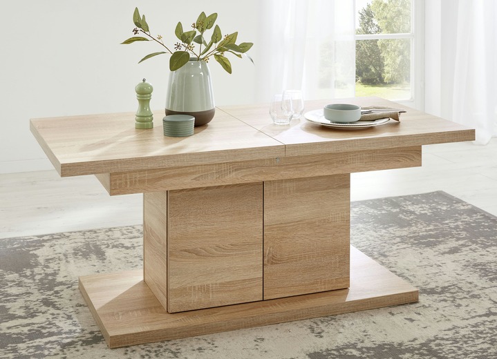 Couchtische - Couchtisch mit Schrankfunktion, in Farbe EICHE SONOMA-WEISS Ansicht 3