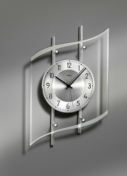 Uhren - Wanduhr mit Funkuhrwerk, in Farbe SILBER Ansicht 1