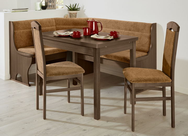 Stühle & Sitzbänke - Stilvolle Esszimmermöbel, in Farbe NUSSBAUM-BEIGE, in Ausführung 2er-Set Stühle Ansicht 1