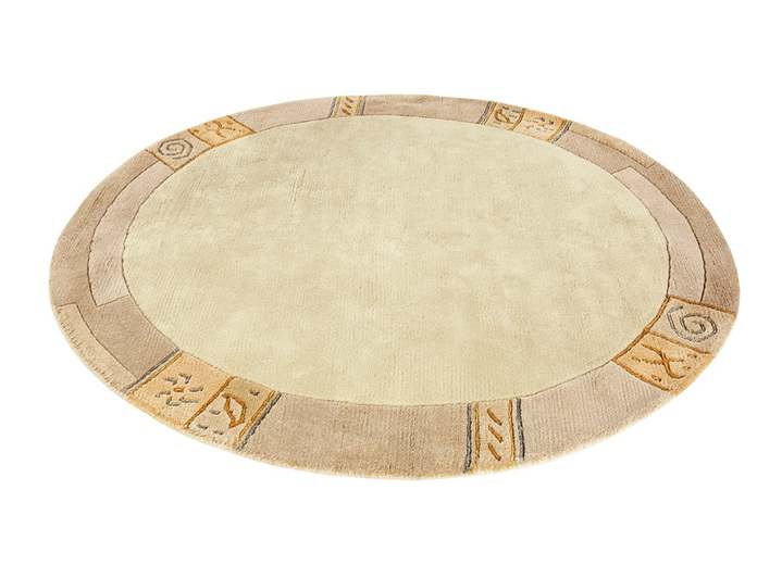 Klassisch - Handgeknüpfte Brücken und Teppiche in hochwertiger Qualität, in Größe 101 (Brücke, 40x 60 cm) bis 304 (Teppich rund, ø 150 cm), in Farbe BEIGE Ansicht 1