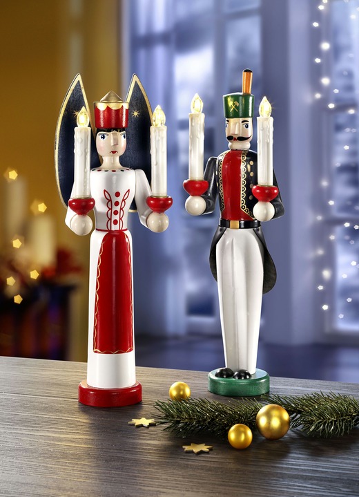 Weihnachtliche Dekorationen - LED-Figuren, 2er-Set, in Farbe WEIß