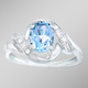 Ringe - Moderner Damenring mit Blautopas und echt Weißtopas, in Größe 160 bis 220, in Farbe  – Ansicht 1