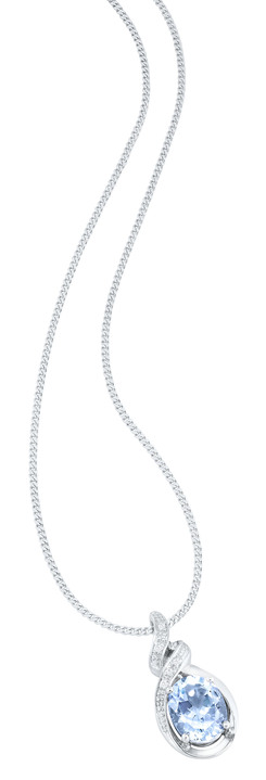 Anhänger - Moderner Anhänger mit Blautopas und echt Weißtopas, in Farbe  Ansicht 2