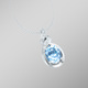 Anhänger - Moderner Anhänger mit Blautopas und echt Weißtopas, in Farbe  – Ansicht 1