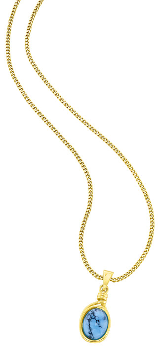 Anhänger - Edle Unikate: Anhänger mit Türkis, beh., und mit Matrix, in Farbe  Ansicht 2